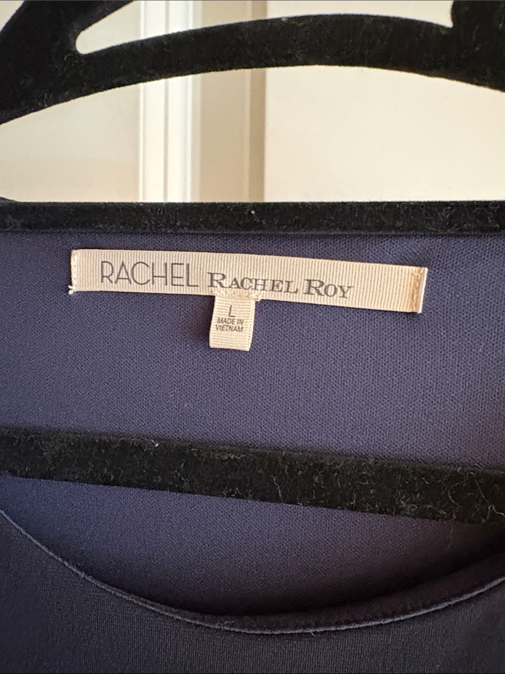 RACHEL Rachel Roy Navy Sleeveless Midi Dress with Waist Drape - Picture 5 of 9